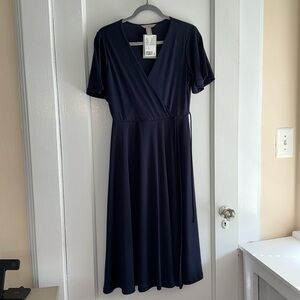 Any blue wrap dress